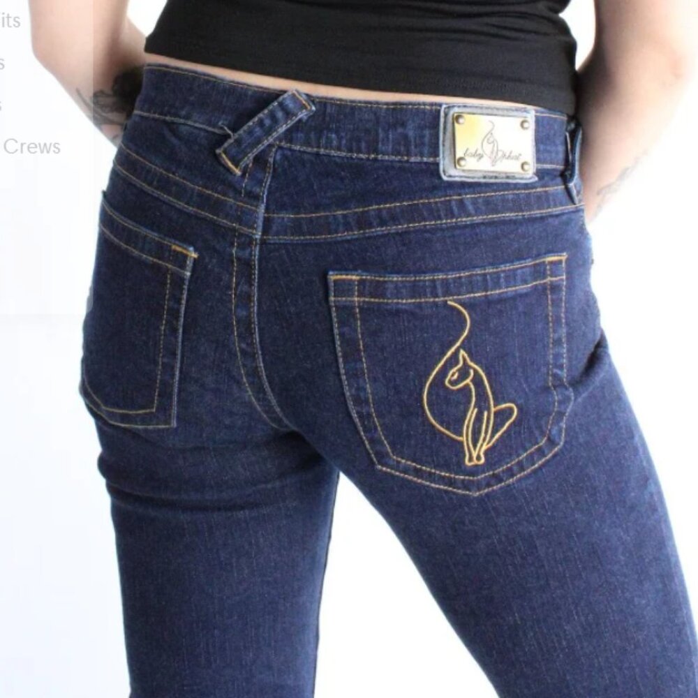Baby Phat Y2K Jeans - Black / Silver - New!